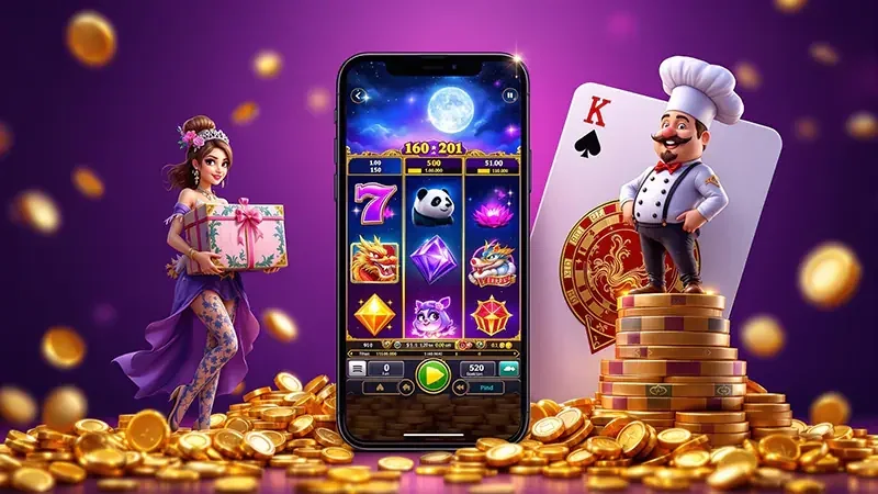 Ilustrasi layar permainan untuk penjelajahan mobile BULANTOGEL