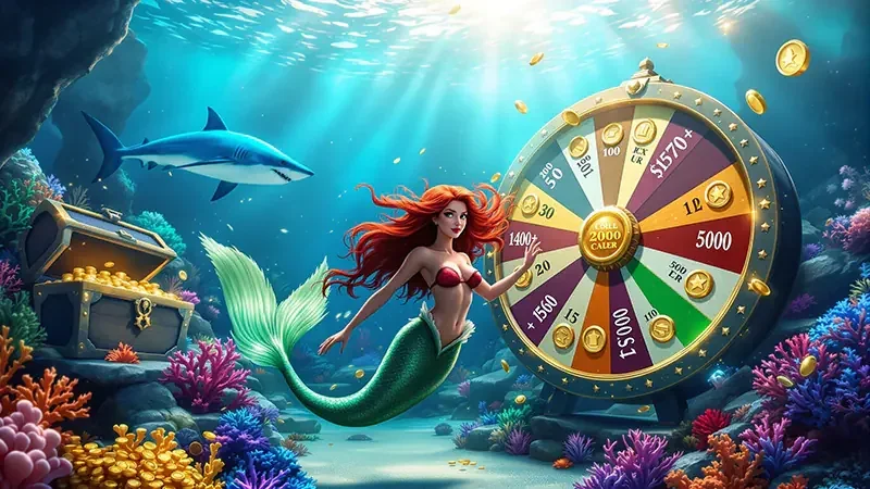 Visual permainan tembak ikan BULANTOGEL dengan suasana laut biru